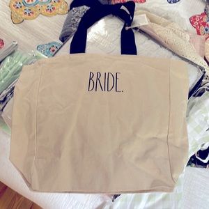 Large Rae Dunn BRIDE Tote bag